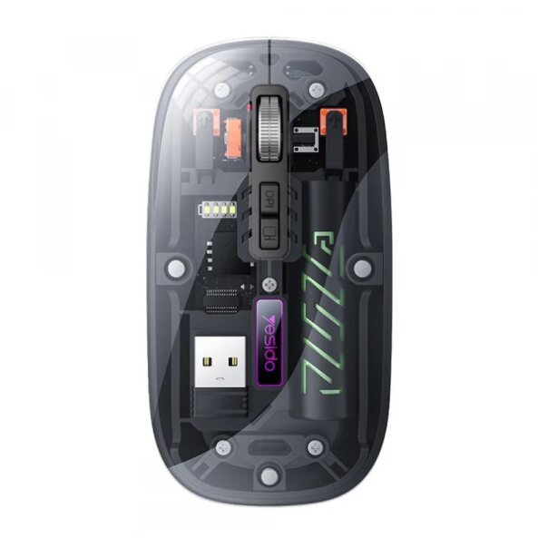 Mouse Wireless Yesido KB29, 800DPI - 1600DPI, BT / Wi-Fi, Negru