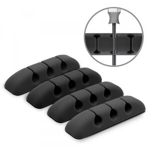 Organizator Cabluri Ringke, Set 4 bucati, Negru