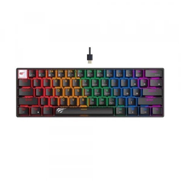 Tastatura Gaming HAVIT KB903L, RGB, 1.8m, Neagra