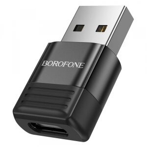 Adaptor Date si Incarcare USB-C - USB-A Borofone BV18, Negru
