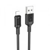 Cablu Date si Incarcare USB-A - Lightning Borofone BX111 Feliz, 18W, 1m, Negru