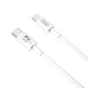 Cablu Date si Incarcare USB-C - Lightning XO Design NB-Q189A, 20W, 1m, Alb 