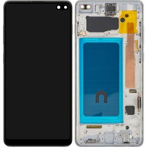 Display cu Touchscreen MP compatibil cu Samsung Galaxy S10+ G975, cu Rama, Negru 