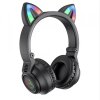 Handsfree Bluetooth Borofone BO18 Cat Ear, A2DP, Negru