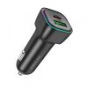 Incarcator Auto Borofone BZ28A Trophie, 30W, 3A, 1 x USB-A - 1 x USB-C, Negru