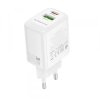 Incarcator Retea Borofone BN29 Fuente, 30W, 3A, 1 x USB-A - 1 x USB-C, Alb