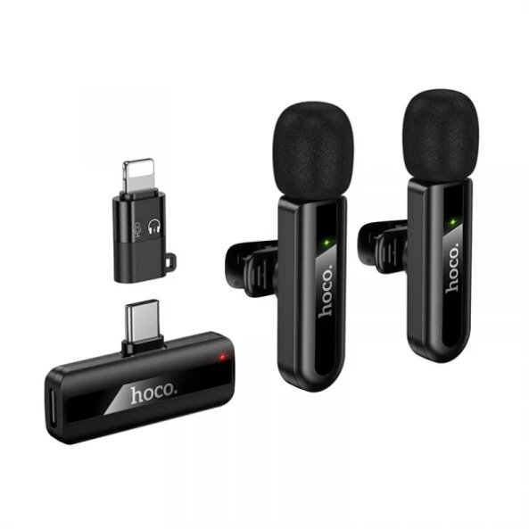 Lavaliera HOCO L20A, USB-C / Lightning, Set 2 bucati, Neagra 
