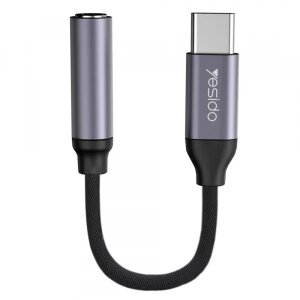 Adaptor Audio USB-C - 3.5mm Yesido YAU19, Negru