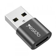 Adaptor Date si Incarcare USB-C - USB-A Yesido GS09, Negru
