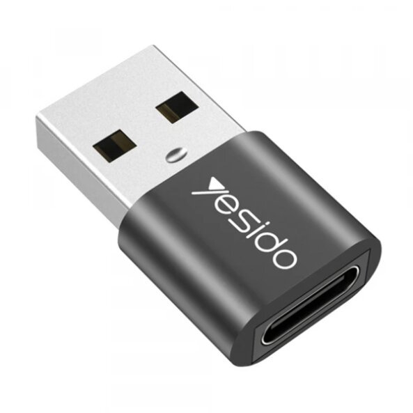 Adaptor Date si Incarcare USB-C - USB-A Yesido GS09, Negru