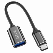 Adaptor OTG USB-C - USB-A Yesido GS01, Negru