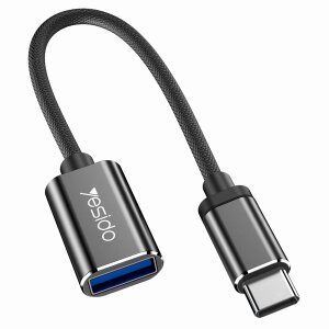 Adaptor OTG USB-C - USB-A Yesido GS01, Negru