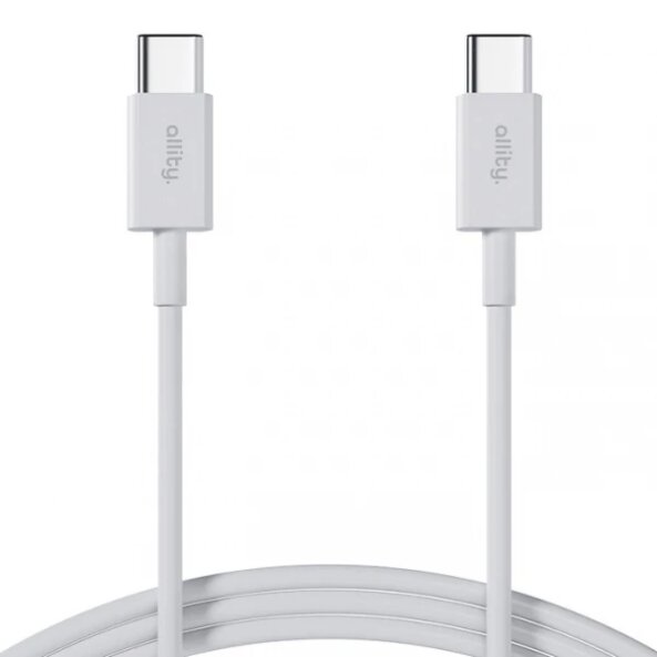 Cablu Date si Incarcare USB-C - USB-C Allity. AUC-03, 100W, 1m, Alb 