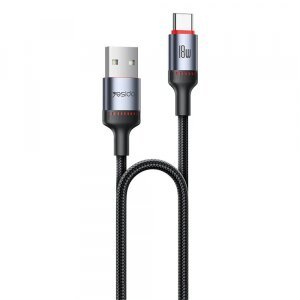 Cablu Date si Incarcare USB-C - USB-C Yesido CA183, 60W, 2m, Negru