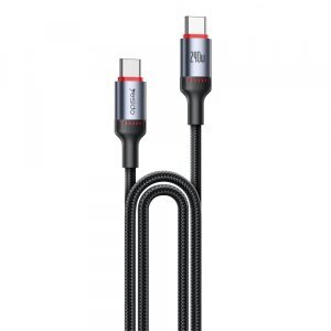 Cablu Date si Incarcare USB-C - USB-C Yesido CA186, 240W, 2m, Negru