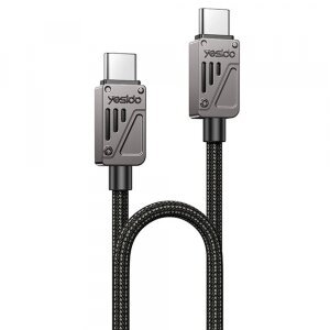 Cablu Date si Incarcare USB-C - USB-C Yesido CA196, 60W, 1.2m, Negru