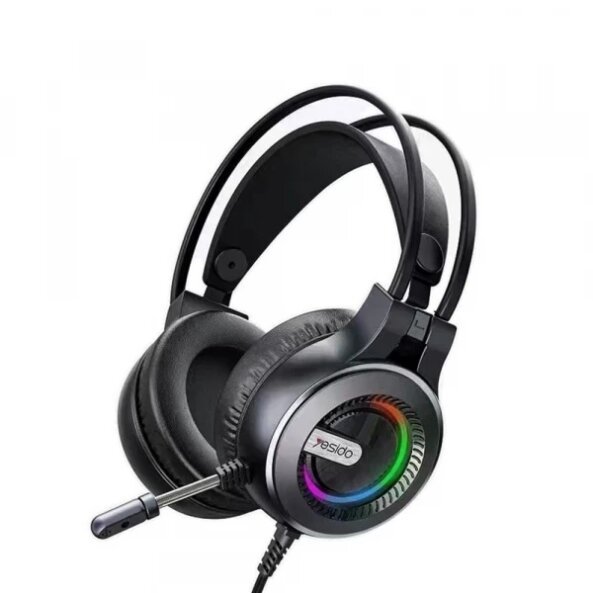 Casti Gaming 3.5mm Yesido EK02, RGB, 2.2m, Negre
