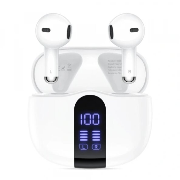 Handsfree Bluetooth Tech-Protect Ultraboost Core G2, TWS, Alb 