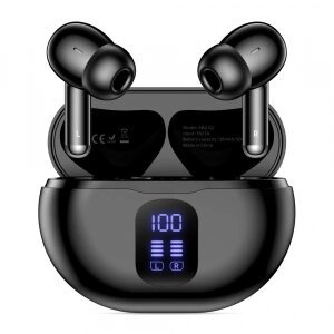 Handsfree Bluetooth Tech-Protect Ultraboost Pro G2, TWS, Negru 