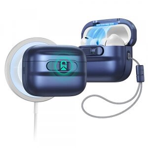 Husa ESR Pulse Magnetic FlickLock pentru Apple AirPods Pro 3, Bleumarin