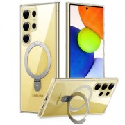 Husa MagSafe pentru Samsung Galaxy S24 Ultra S928, Torras, Ostand, Transparenta