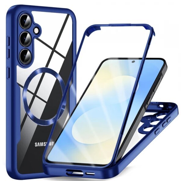 Husa MagSafe pentru Samsung Galaxy S25 FE, Techsuit, ColorVerse 360, Albastra