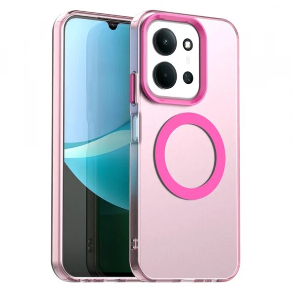 Husa MagSafe pentru Xiaomi Poco C85 4G / Redmi 15C 5G / 15C 4G, Techsuit, CandyCase, Roz