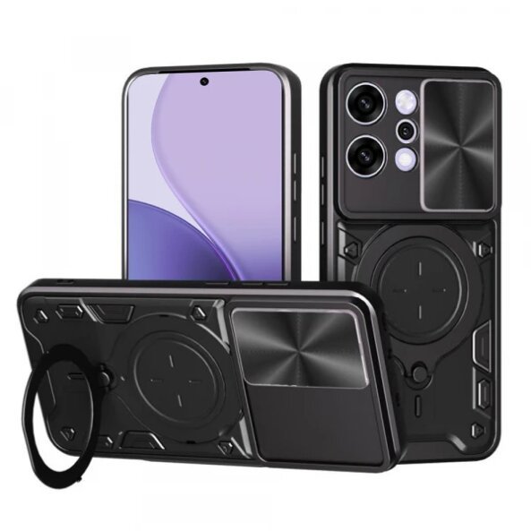 Husa pentru Oppo Reno14 Pro, Techsuit, CamGuard Pro, Neagra