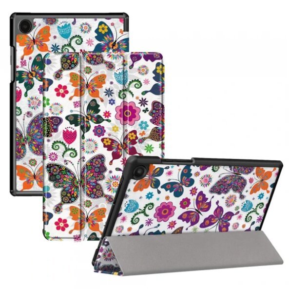 Husa pentru Samsung Galaxy Tab A11 / Tab A9, Techsuit, FoldPro Butterfly New Model, Multicolor