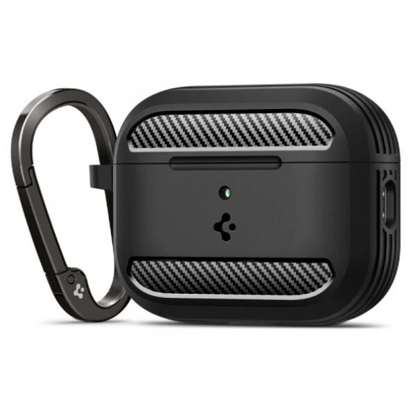 Husa Spigen Rugged Armor pentru Apple AirPods Pro 3, Neagra Mata