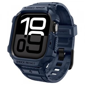 Husa Spigen Rugged Armor Pro V2 pentru Apple Watch Series 10 / 11 42mm, Bleumarin