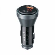 Incarcator Auto HAVIT CC2017, 45W, 3A, 1 x USB-A - 1 x USB-C, Negru Albastru
