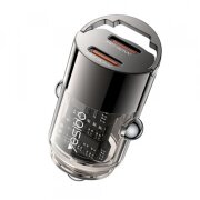 Incarcator Auto Yesido Y69, 30W, 3A, 2 x USB-C, Negru