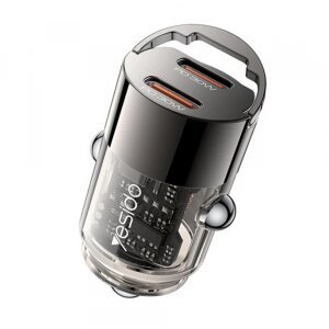 Incarcator Auto Yesido Y69, 30W, 3A, 2 x USB-C, Negru