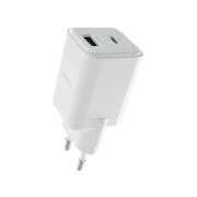 Incarcator Retea Allity. ATC-01-30WAC Mini, 30W, 3A, 1 x USB-A - 1 x USB-C, Alb
