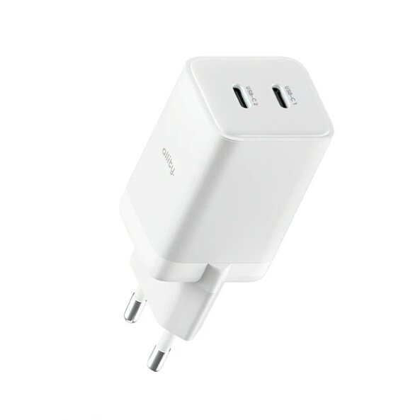 Incarcator Retea Allity. ATC-01-45WCC Fast, 45W, 3A, 2 x USB-C, Alb