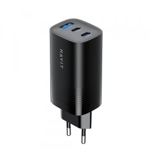 Incarcator Retea HAVIT UC20, 65W, 3A, 1 x USB-A - 2 x USB-C, Negru
