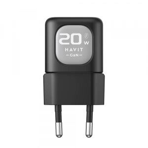 Incarcator Retea HAVIT UC220, 20W, 3A, 1 x USB-A - 1 x USB-C, Negru Gri