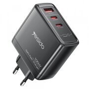 Incarcator Retea Yesido YC142, 100W, 5A, 1 x USB-A - 2 x USB-C, Negru