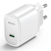 Incarcator Retea Yesido YC57, 20W, 3A, 1 x USB-C, Alb