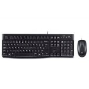 Kit Tastatura Mouse Wired USB Logitech MK120, Negru 