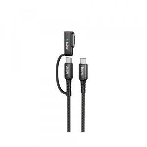 Cablu Date si Incarcare USB-C - Mag3 / USB-C HOCO U142, 240W, 1.8m, Negru 
