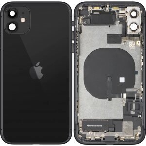 Capac Baterie Apple iPhone 11, Cu Carcasa Mijloc, Full Parts, Negru, Swap