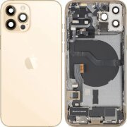 Capac Baterie Apple iPhone 12 Pro, Cu Carcasa Mijloc, Full Parts, Auriu, Swap