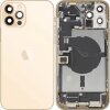Capac Baterie Apple iPhone 12 Pro Max, Cu Carcasa Mijloc, Full Parts, Auriu, Swap
