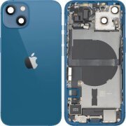 Capac Baterie Apple iPhone 13, Cu Carcasa Mijloc, Full Parts, Albastru, Swap