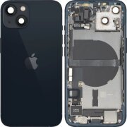 Capac Baterie Apple iPhone 13, Cu Carcasa Mijloc, Full Parts, Negru (Midnight), Swap