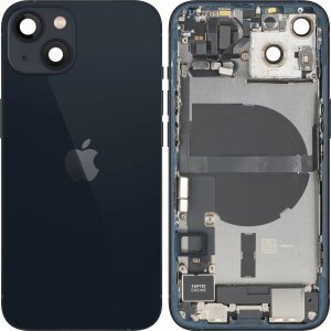 Capac Baterie Apple iPhone 13, Cu Carcasa Mijloc, Full Parts, Negru (Midnight), Swap