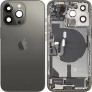 Capac Baterie Apple iPhone 13 Pro, Cu Carcasa Mijloc, Full Parts, Negru (Graphite), Swap