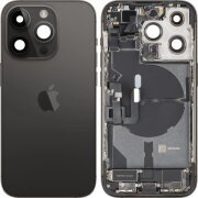 Capac Baterie Apple iPhone 14 Pro, Cu Carcasa Mijloc, Full Parts, Negru (Space Black), Swap